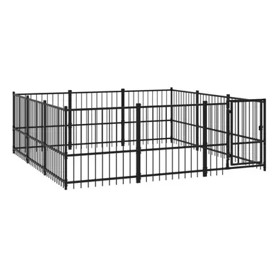 (291 x x cm) vidaXL Outdoor Dog Kennel Steel Dog Crate Pet Cage Puppy Enclosure Multi Sizes