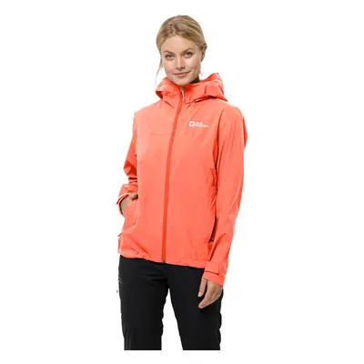 (M, Digital Orange) Jack Wolfskin Womens Elsberg 2.5L Recycled Waterproof Lightweight Jacket