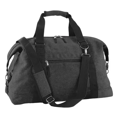 (One Size, Vintage Black) Bagbase Vintage Canvas Weekender / Holdall Carry Bag (30 Litres)