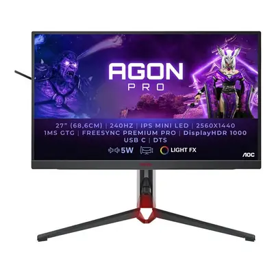 AOC Gaming AG274QZM - AGON Series - LED monitor - gaming - 27" - x QHD @ Hz - IPS - cd/m - Displ