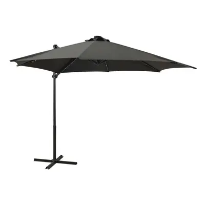 vidaXL Cantilever Umbrella with Pole and LED Lights Anthracite cm Sunshade