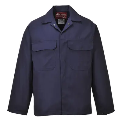 (XXL, Navy) Portwest Mens Bizweld Flame Resistant Jacket