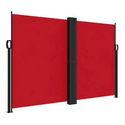 (red, x cm) vidaXL Retractable Side Awning Outdoor Privacy Screen Shade Black 120x1200 cm