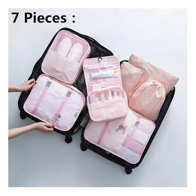 (7pcs) 5/7/9 Pieces Waterproof Travel Organizer Waterproof Multi-function Travel Bag