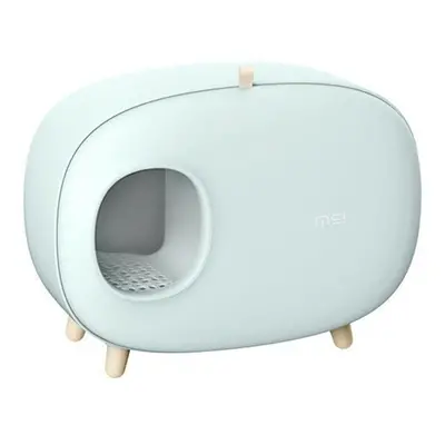 (Green) Cat Litter Box Fully Enclosed Large Space Toilet Training Anti Splash Deodorant Potty