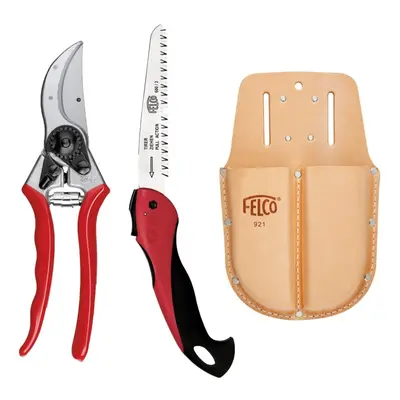 Genuine Felco Model secateurs with folding saw + double holster official Felco