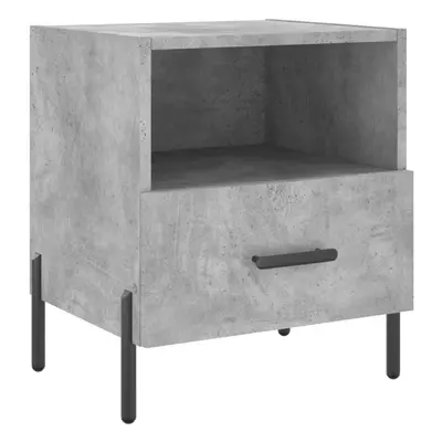 (concrete grey, pcs) vidaXL Bedside Cabinet Bed Table Nightstand Side Table White Engineered Woo