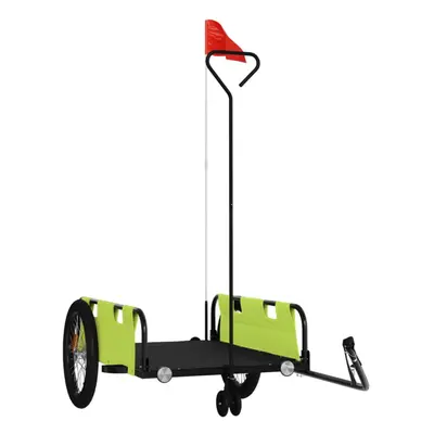 (green, x x cm) vidaXL Cargo Bike Trailer Bike Wagon Trolley Cart Red Oxford Fabric and Iron