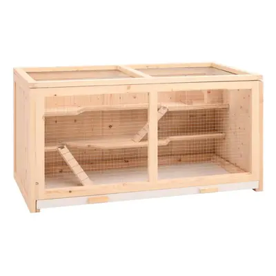 (104 x x cm) vidaXL Hamster Cage Small Animal Cage Hamster House Rat Cage Solid Wood Fir