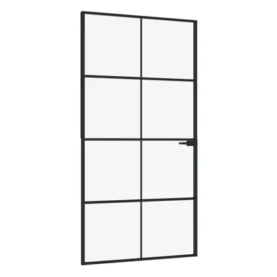 (black, x 201.5 cm/4x2 grids) vidaXL Interior Door Inner Internal Door Panel Tempered Glass and 