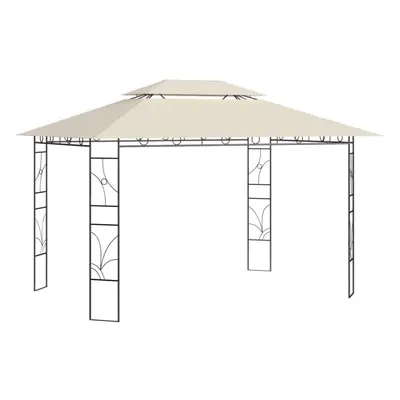 vidaXL Gazebo 4x3x2.7 m Cream g/mÂ² Lawn Outdoor Living Structure Canopy