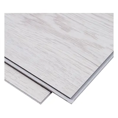 (#6 White) 14Pcs Thick Wood Grain SPC Floor Planks Soundproof