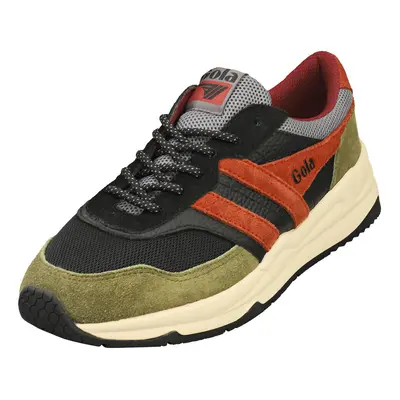 (8) Gola Titan Mens Fashion Trainers in Black Rust