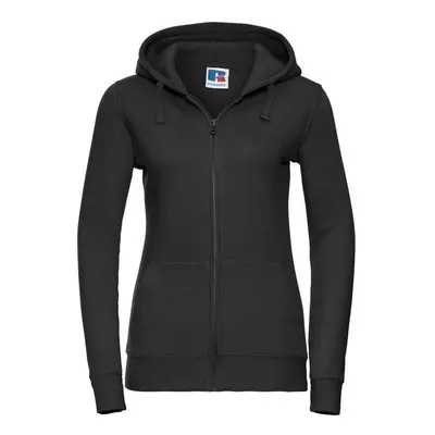 (XS, Black) Russell Womens/Ladies Authentic Full Zip Hoodie