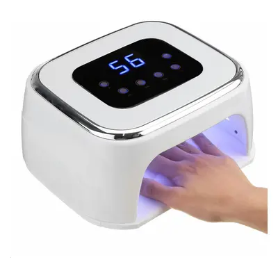 (US Plug) Bluetooth Audio 42LED Nail Lamp Sensor Timing with Screen Display