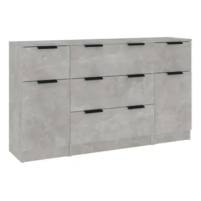 (Concrete grey) vidaXL Sideboard Set Piece Engineered Wood Home Organiser Multi Colours