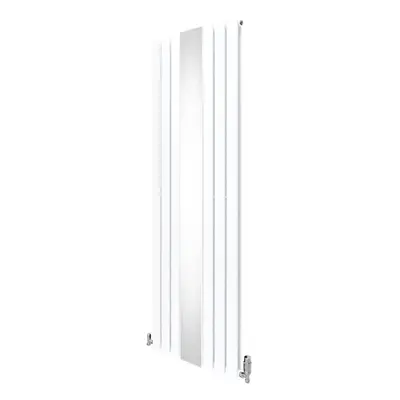 Flat Mirror Radiator & Valves - 1800mm x 565mm - White