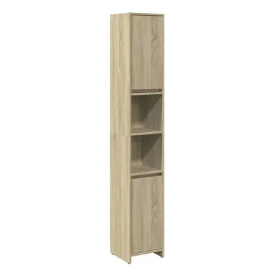 vidaXL Bathroom Cabinet Storage Cupboard Cabinet Sonoma Oak Engineered Wood