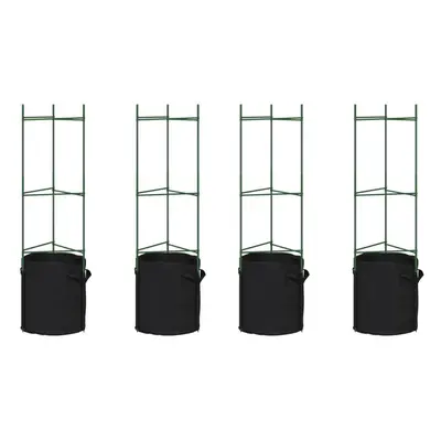 (with bag, cm/ pcs) vidaXL Tomato Cages Garden Climbing Plant Support Tomato Support Steel and P