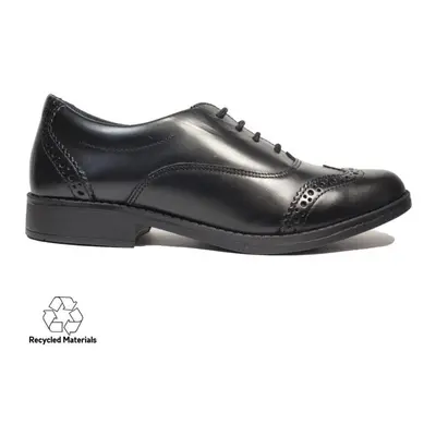 Aubrie Tap Youth | Black Leather | Girls Brogue School Shoes