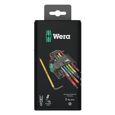 Wera 967SPKL/9BO Multicolour TX-key set, TX8 - TX40, 9pc