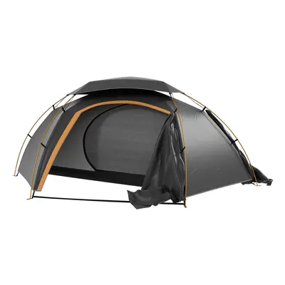 Outsunny Camping Tent Dome Tent with Removable Rainfly for Man, Grey