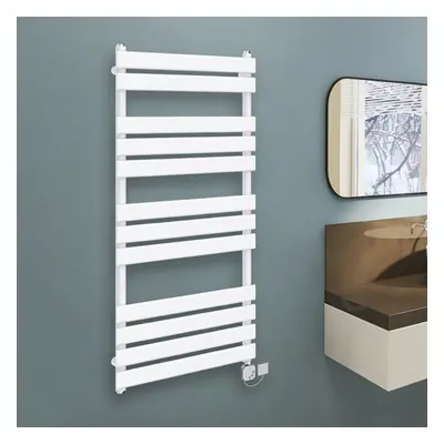 (1200x600mm, White) WarmeHaus Thermostatic Heated Towel Rail Prefilled Electric Heated Towel Rai