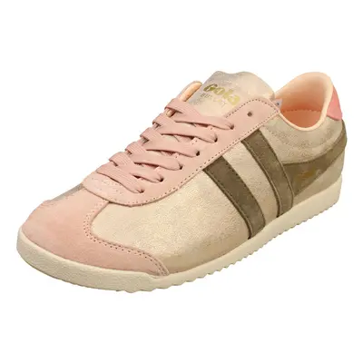 (3) Gola Bullet Blaze Womens Fashion Trainers in Rose Gold Khaki