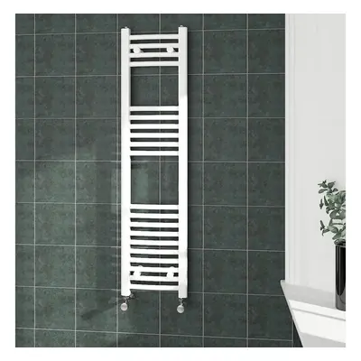 (1200x300mm, White) NRG Curved Central Heating Towel Rail Bathroom Heated Rad Radiators Ladder W