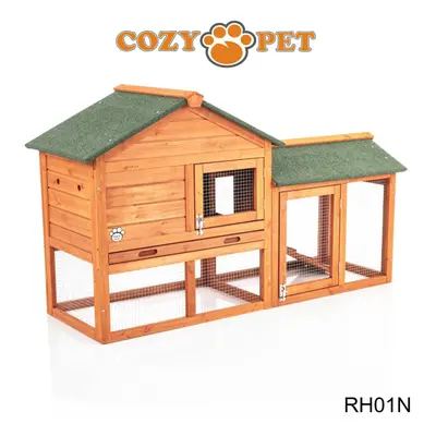 Rabbit Hutch 148cm Cozy Pet Natural Guinea Pig Hutches Run Rabbit Ferret Runs RH01N