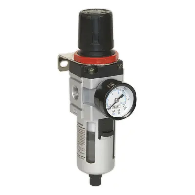 Workshop Air Filter & Regulator - Pressure Gauge - 3/8" BSP - Wall Bracket