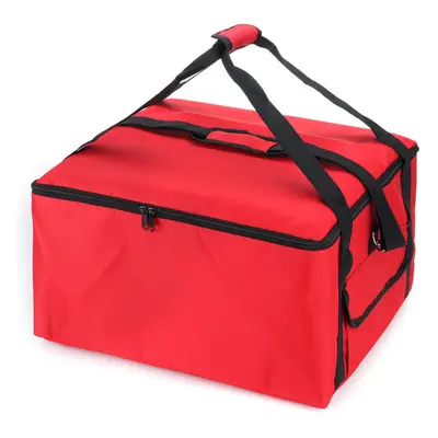 (Red) 16" Waterproof Pizza Insulated Bag Cooler Bag Insulation Folding Picnic Portable Ice Pack 