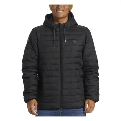 (XXL, Black) Quiksilver Mens Scaley Hooded Warm Winter Padded Puffer Jacket Coat