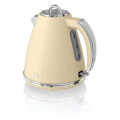 (Cream) Swan SK19020ON, Retro 1.5 Litre Jug Kettle with Degree Rotational Base, 3KW, Orange