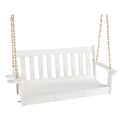 HDPE Porch Swing Outdoor Patio Hanging Chair w/ Adjustable Chain