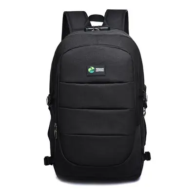 (Black) 17L USB Charging Backpack Multifunctional Waterproof Guard Against Theft Travel Inch Lap