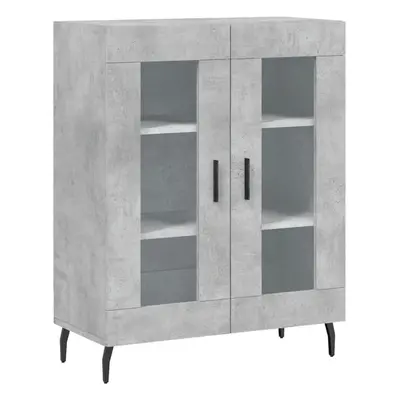 (concrete grey) vidaXL Sideboard Storage Cabinet Cupboard Side Cabinet Black Engineered Wood