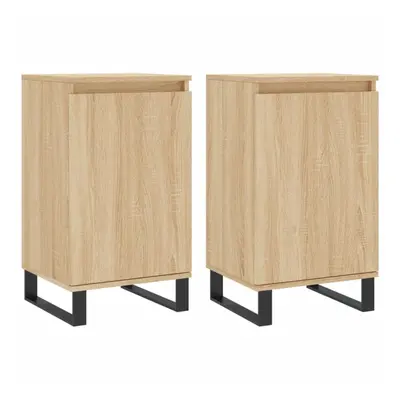 (sonoma oak, pcs) vidaXL Sideboard Storage Side Cabinet Cupboards pcs White Engineered Wood