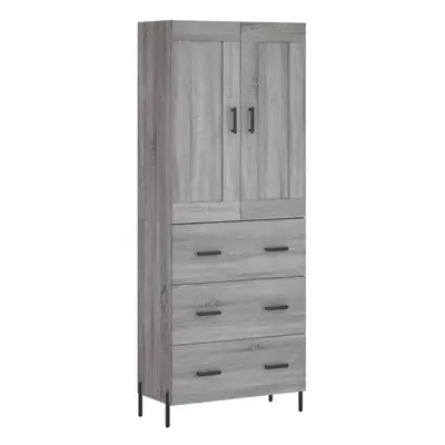 vidaXL Highboard Sideboard Cupboard Side Cabinet Grey Sonoma Engineered Wood