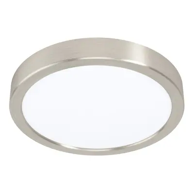 Wall / Ceiling Light Satin Nickel 210mm Round Surface Mounted 16.5W LED 4000K