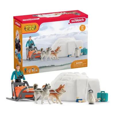 Schleich Wild Life Wild Animal Toy Playset for Boys and Girls Ages 3+, Antarctic Expedition with