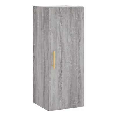 (grey sonoma) vidaXL Wall Mounted Cabinet Storage Cabinet Side Cabinet Black Engineered Wood