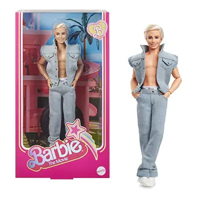 Barbie The Movie Collectible Ken Doll Wearing All-Denim Matching Set with Original Ken Signature