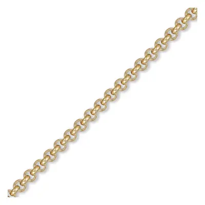 (7.5) Jewelco London Men's Solid 9ct Yellow Gold Round Belcher 5.8mm Gauge Chain Necklace