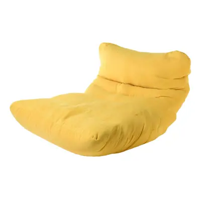 (Yellow) Outdoor Portable Large Bean Bag Bed Lounger Sofa Slipcover Adult Gaming Seat Chair Prot