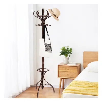 Floor Standing Hat Coat Scarf Stand Hanger Hall Tree Rack Hook