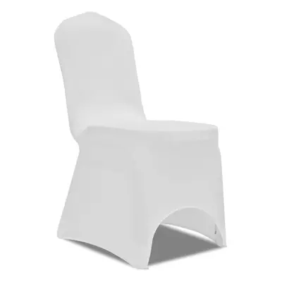 vidaXL 100x Stretch Chair Covers White Banquet Party Seat Slipcover Protector