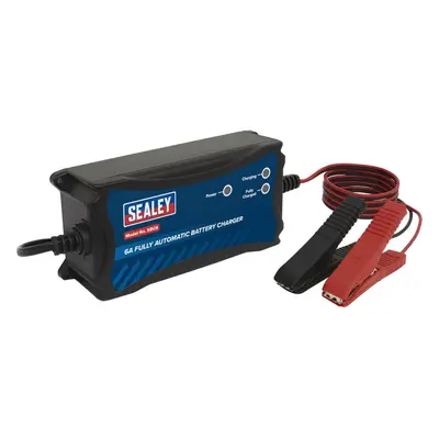 12V 6A Automatic Battery Charger & Maintainer - 40AH to 100Ah Batteries - 230V