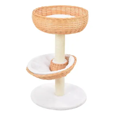 vidaXL Cat Tree with Sisal Scratching Post Natural Willow Wood Kitty Tower