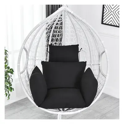 (Black) Hammock Seat Cushion Hanging Swing Seat Pad Chair Bed Back Pad Chair Pillow Home Office 